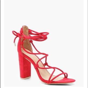Ellie Cage Lace Up Block Heel